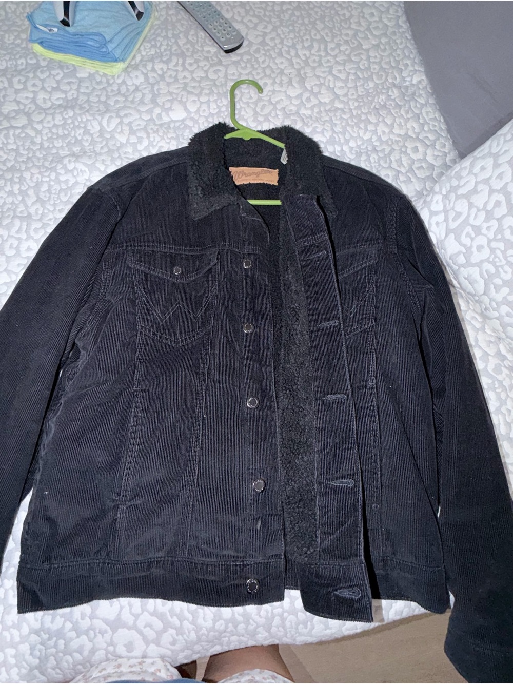 Wrangler Black Corduroy Sherpa Jacket